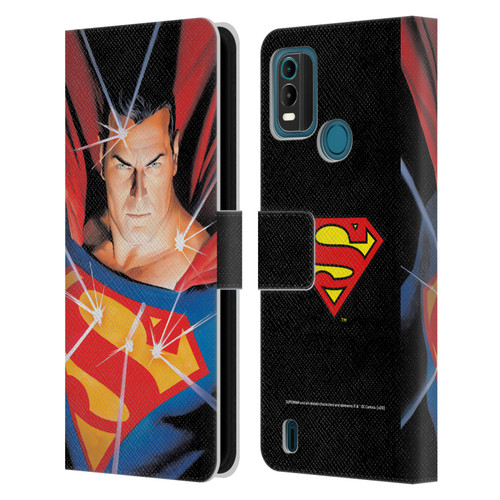 Superman DC Comics Famous Comic Book Covers Alex Ross Mythology Leather Book Wallet Case Cover For Nokia G11 Plus