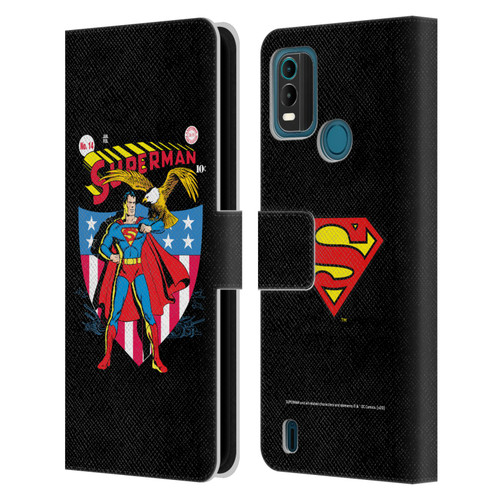 Superman DC Comics Famous Comic Book Covers Number 14 Leather Book Wallet Case Cover For Nokia G11 Plus