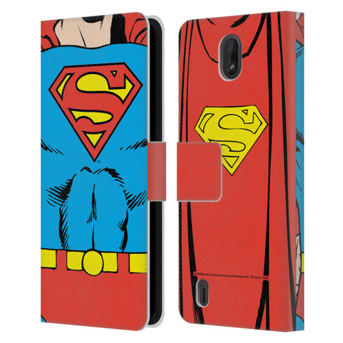 Superman DC Comics Logos Classic Costume Leather Book Wallet Case Cover For Nokia C01 Plus/C1 2nd Edition