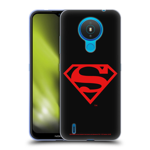 Superman DC Comics Logos Black And Red Soft Gel Case for Nokia 1.4