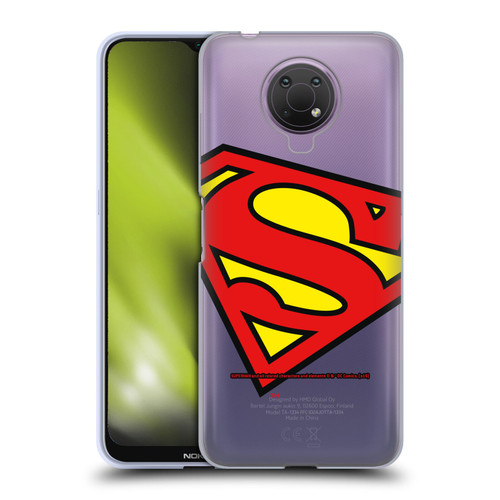 Superman DC Comics Logos Oversized Soft Gel Case for Nokia G10
