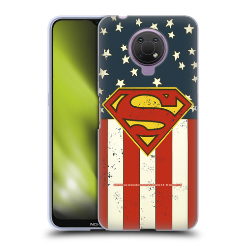 Superman DC Comics Logos U.S. Flag Soft Gel Case for Nokia G10