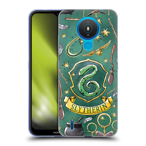 Harry Potter Deathly Hallows XIII Slytherin Pattern Soft Gel Case for Nokia 1.4