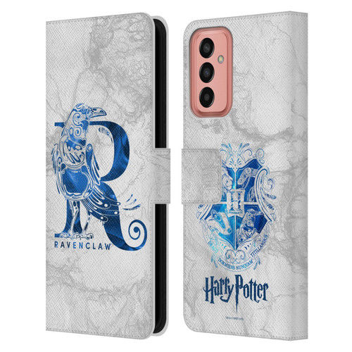 Harry Potter Deathly Hallows IX Ravenclaw Aguamenti Leather Book Wallet Case Cover For Samsung Galaxy M13 (2022)