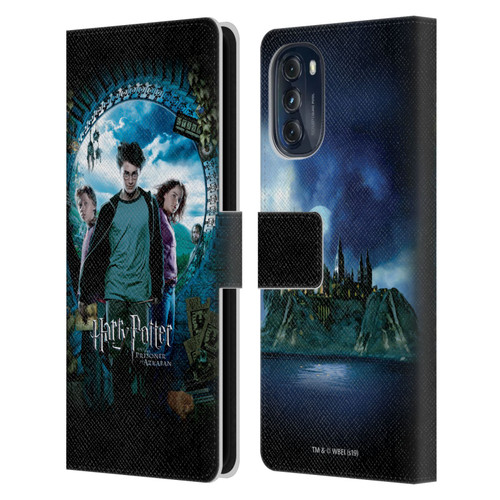 Harry Potter Prisoner Of Azkaban IV Ron, Harry & Hermione Poster Leather Book Wallet Case Cover For Motorola Moto G (2022)