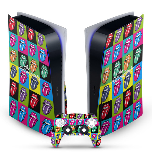 The Rolling Stones Art Pop-Art Tongue Logo Vinyl Sticker Skin Decal Cover for Sony PS5 Disc Edition Bundle