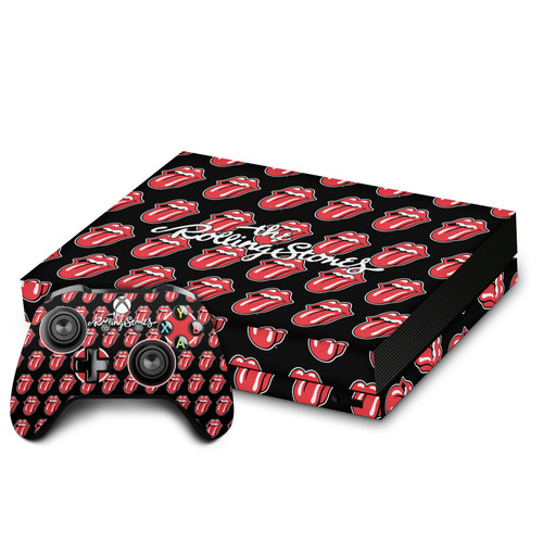 The Rolling Stones Art Licks Tongue Logo Vinyl Sticker Skin Decal Cover for Microsoft Xbox One X Bundle