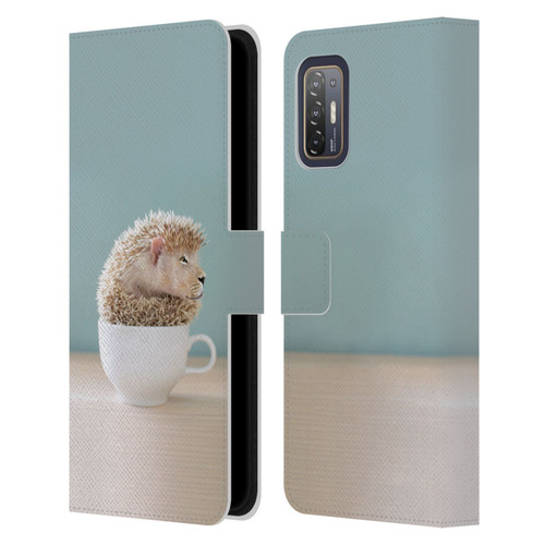 Pixelmated Animals Surreal Pets Lionhog Leather Book Wallet Case Cover For HTC Desire 21 Pro 5G