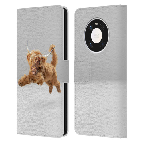 Pixelmated Animals Surreal Pets Highland Pup Leather Book Wallet Case Cover For Huawei Mate 40 Pro 5G