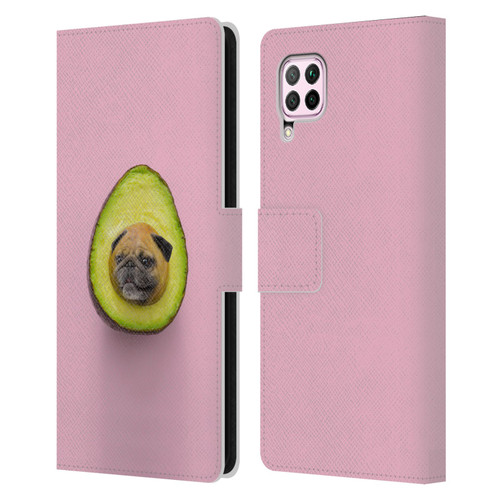 Pixelmated Animals Surreal Pets Pugacado Leather Book Wallet Case Cover For Huawei Nova 6 SE / P40 Lite