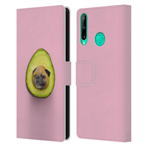 Pixelmated Animals Surreal Pets Pugacado Leather Book Wallet Case Cover For Huawei P40 lite E