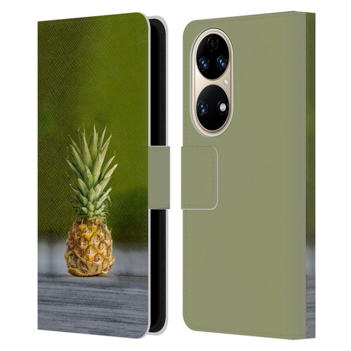 Pixelmated Animals Surreal Pets Pineapple Turtle Leather Book Wallet Case Cover For Huawei P50
