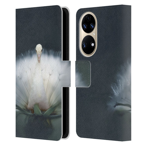 Pixelmated Animals Surreal Pets Peacock Wish Leather Book Wallet Case Cover For Huawei P50