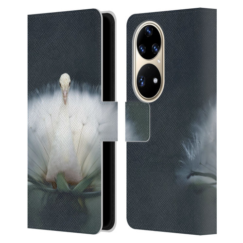 Pixelmated Animals Surreal Pets Peacock Wish Leather Book Wallet Case Cover For Huawei P50 Pro