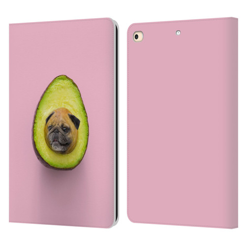Pixelmated Animals Surreal Pets Pugacado Leather Book Wallet Case Cover For Apple iPad 9.7 2017 / iPad 9.7 2018
