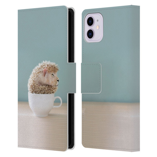 Pixelmated Animals Surreal Pets Lionhog Leather Book Wallet Case Cover For Apple iPhone 11
