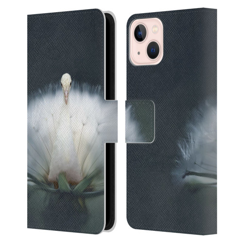 Pixelmated Animals Surreal Pets Peacock Wish Leather Book Wallet Case Cover For Apple iPhone 13