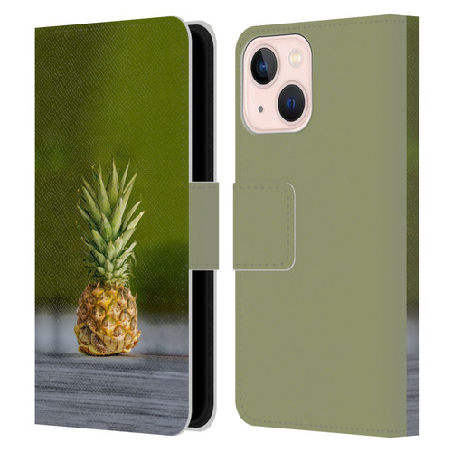 Pixelmated Animals Surreal Pets Pineapple Turtle Leather Book Wallet Case Cover For Apple iPhone 13 Mini