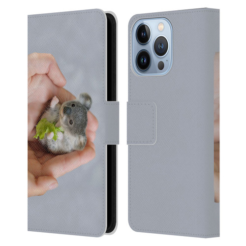 Pixelmated Animals Surreal Pets Baby Koala Leather Book Wallet Case Cover For Apple iPhone 13 Pro