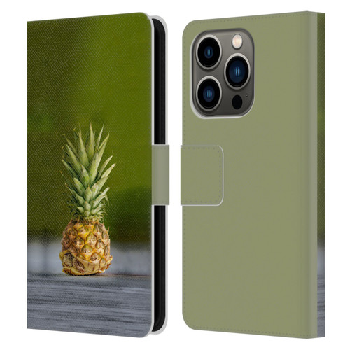 Pixelmated Animals Surreal Pets Pineapple Turtle Leather Book Wallet Case Cover For Apple iPhone 14 Pro