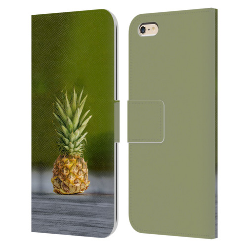 Pixelmated Animals Surreal Pets Pineapple Turtle Leather Book Wallet Case Cover For Apple iPhone 6 Plus / iPhone 6s Plus