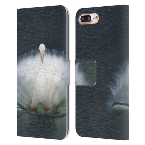 Pixelmated Animals Surreal Pets Peacock Wish Leather Book Wallet Case Cover For Apple iPhone 7 Plus / iPhone 8 Plus