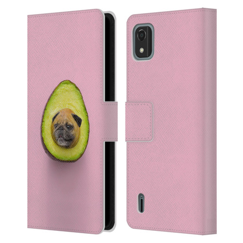 Pixelmated Animals Surreal Pets Pugacado Leather Book Wallet Case Cover For Nokia C2 2nd Edition