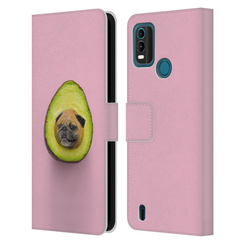Pixelmated Animals Surreal Pets Pugacado Leather Book Wallet Case Cover For Nokia G11 Plus