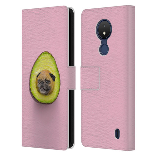 Pixelmated Animals Surreal Pets Pugacado Leather Book Wallet Case Cover For Nokia C21