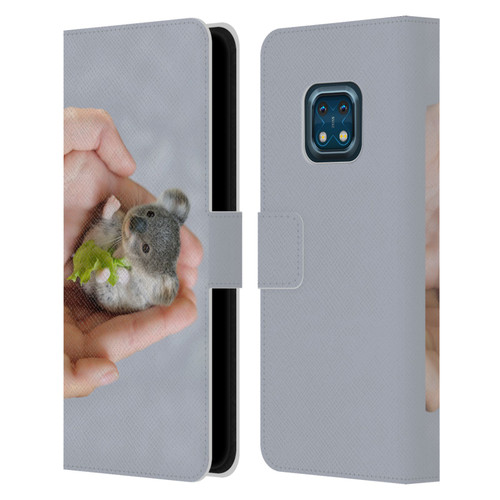 Pixelmated Animals Surreal Pets Baby Koala Leather Book Wallet Case Cover For Nokia XR20