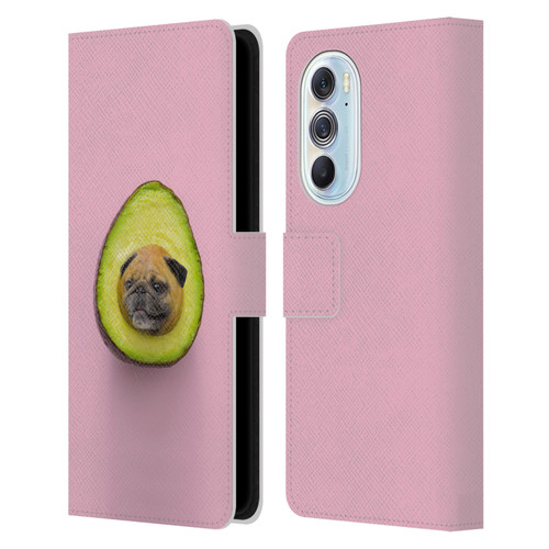 Pixelmated Animals Surreal Pets Pugacado Leather Book Wallet Case Cover For Motorola Edge X30