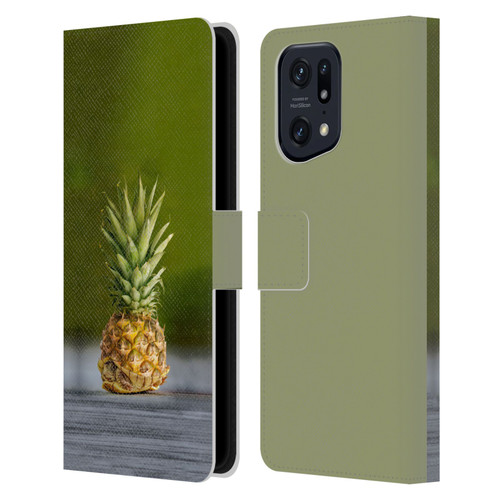 Pixelmated Animals Surreal Pets Pineapple Turtle Leather Book Wallet Case Cover For OPPO Find X5 Pro
