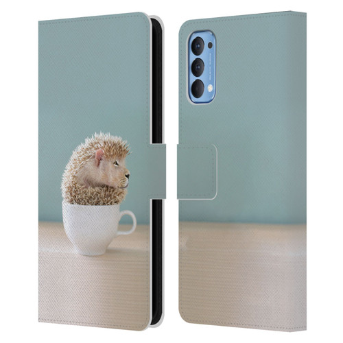Pixelmated Animals Surreal Pets Lionhog Leather Book Wallet Case Cover For OPPO Reno 4 5G