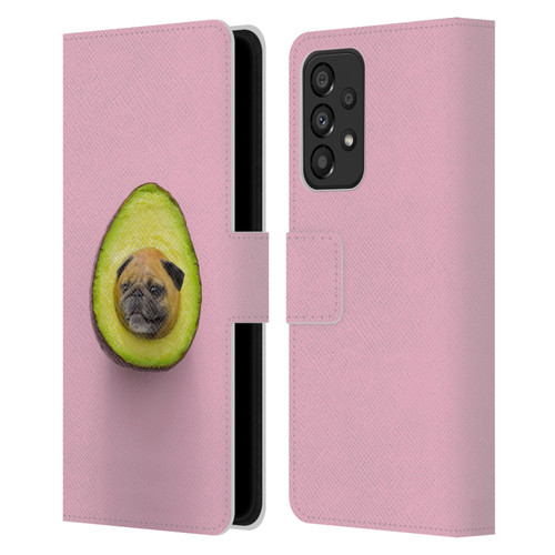 Pixelmated Animals Surreal Pets Pugacado Leather Book Wallet Case Cover For Samsung Galaxy A33 5G (2022)