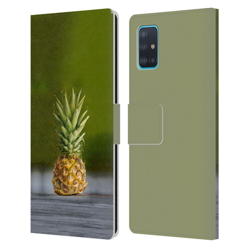 Pixelmated Animals Surreal Pets Pineapple Turtle Leather Book Wallet Case Cover For Samsung Galaxy A51 (2019)