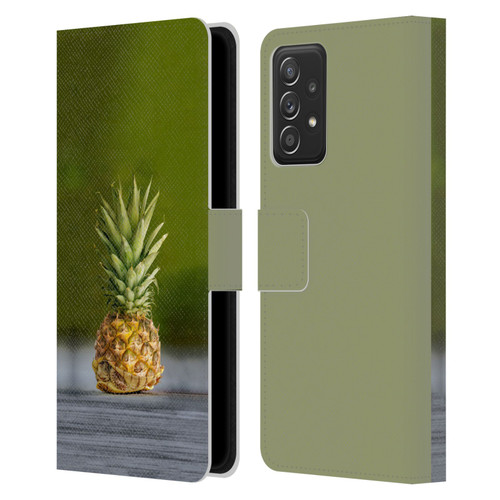 Pixelmated Animals Surreal Pets Pineapple Turtle Leather Book Wallet Case Cover For Samsung Galaxy A53 5G (2022)