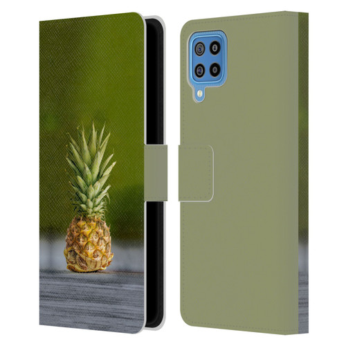 Pixelmated Animals Surreal Pets Pineapple Turtle Leather Book Wallet Case Cover For Samsung Galaxy F22 (2021)