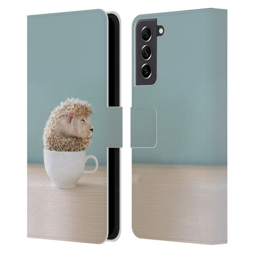 Pixelmated Animals Surreal Pets Lionhog Leather Book Wallet Case Cover For Samsung Galaxy S21 FE 5G