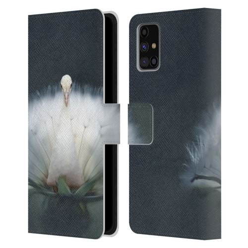 Pixelmated Animals Surreal Pets Peacock Wish Leather Book Wallet Case Cover For Samsung Galaxy M31s (2020)