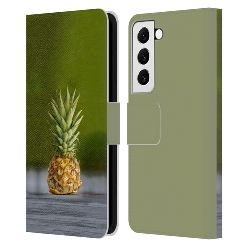 Pixelmated Animals Surreal Pets Pineapple Turtle Leather Book Wallet Case Cover For Samsung Galaxy S22 5G