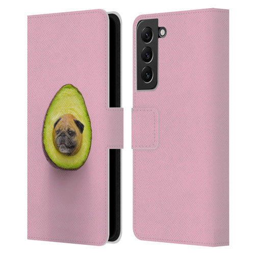 Pixelmated Animals Surreal Pets Pugacado Leather Book Wallet Case Cover For Samsung Galaxy S22+ 5G
