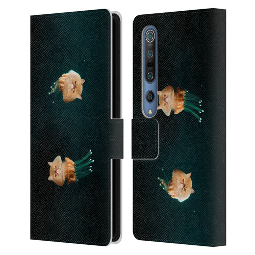 Pixelmated Animals Surreal Pets Jellyfish Cats Leather Book Wallet Case Cover For Xiaomi Mi 10 5G / Mi 10 Pro 5G