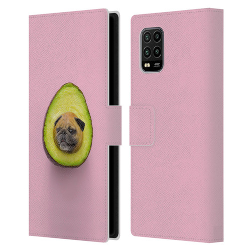 Pixelmated Animals Surreal Pets Pugacado Leather Book Wallet Case Cover For Xiaomi Mi 10 Lite 5G