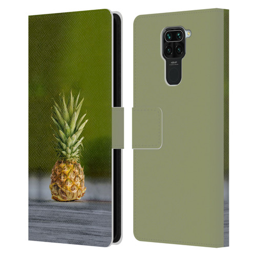 Pixelmated Animals Surreal Pets Pineapple Turtle Leather Book Wallet Case Cover For Xiaomi Redmi Note 9 / Redmi 10X 4G