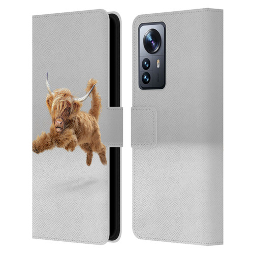 Pixelmated Animals Surreal Pets Highland Pup Leather Book Wallet Case Cover For Xiaomi 12 Pro