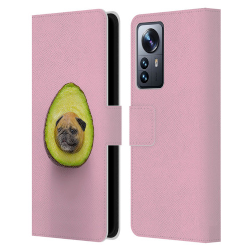 Pixelmated Animals Surreal Pets Pugacado Leather Book Wallet Case Cover For Xiaomi 12 Pro