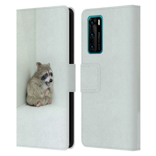 Pixelmated Animals Surreal Wildlife Hamster Raccoon Leather Book Wallet Case Cover For Huawei P40 5G