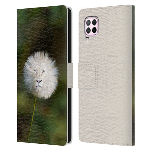 Pixelmated Animals Surreal Wildlife Dandelion Leather Book Wallet Case Cover For Huawei Nova 6 SE / P40 Lite