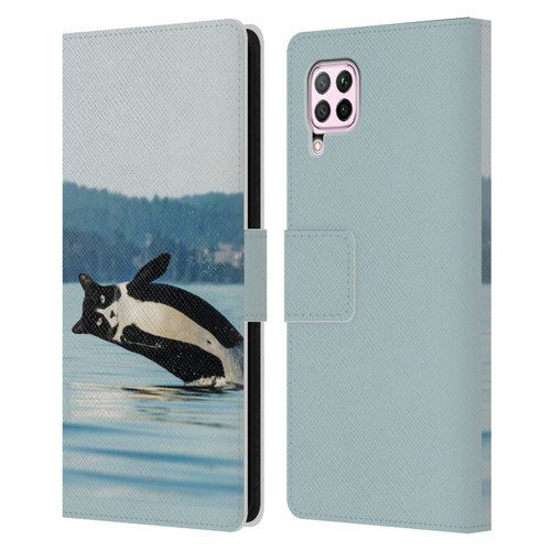 Pixelmated Animals Surreal Wildlife Orcat Leather Book Wallet Case Cover For Huawei Nova 6 SE / P40 Lite