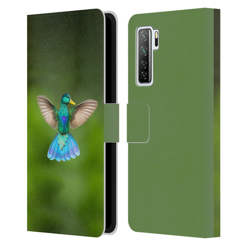 Pixelmated Animals Surreal Wildlife Quaking Bird Leather Book Wallet Case Cover For Huawei Nova 7 SE/P40 Lite 5G